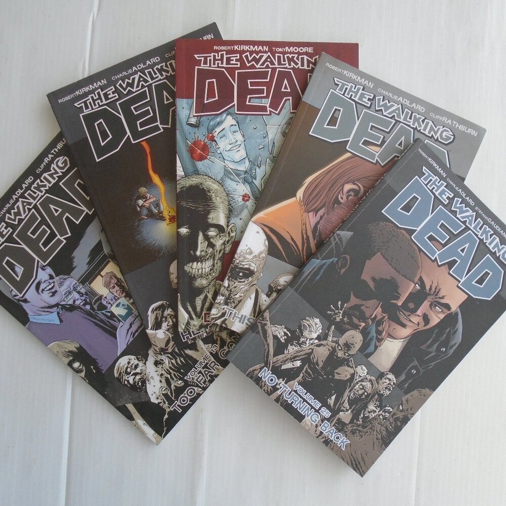 Lot of 5 The Walking Dead Volumes 1, 6, 9, 13 and 25 Image Comics Presents